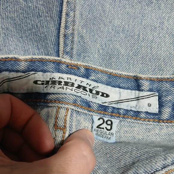 Vintage 90s Marithe Francois Girbaud Jeans Faded Blue 29 Reg Inseam Loose Y2K - Picture 5 of 11